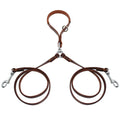 2 Ways Dog Leash Double Two Pet Leather Leads NoTangle Coupler With Handle for Walking and Training 2 Small Medium Dogs