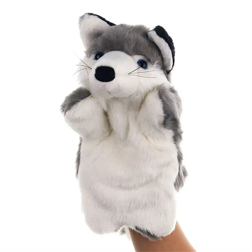 Animal Hand Puppet Cat Dolls Plush Hand Doll Puppets for Telling Story Cartoon Plush Toys