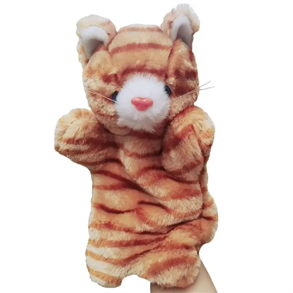 Animal Hand Puppet Cat Dolls Plush Hand Doll Puppets for Telling Story Cartoon Plush Toys