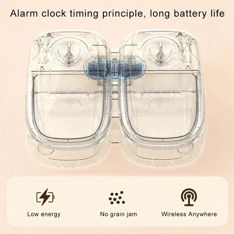 Automatic Pet Feeder For Cats And Small Dogs Dry Or Semi-Moist Pet Food Dispenser With 48-Hour Timer For Puppy Kitten Home Use