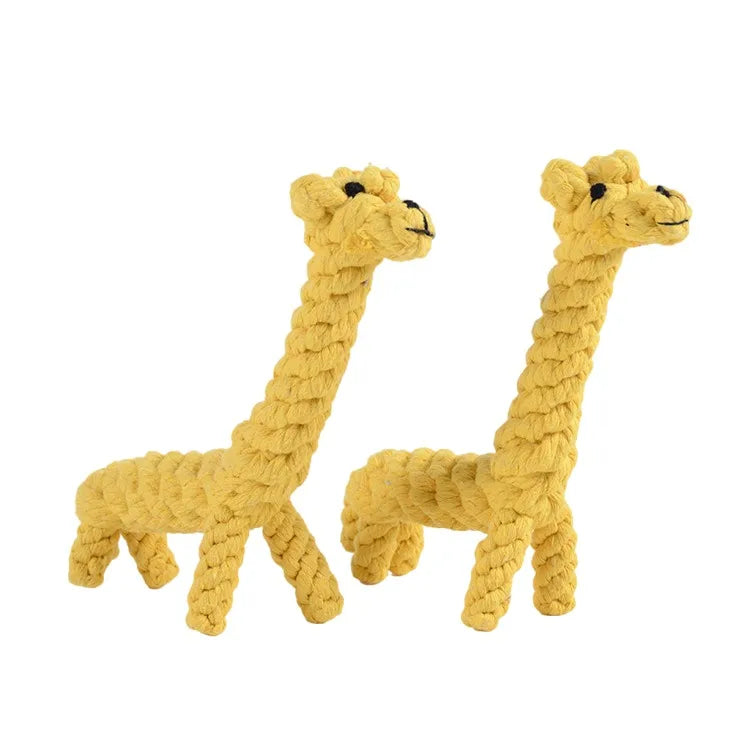 Dog Rope Toy Cartoon Animal Dog Chew Toys for Small Large Dogs Cats Molar Cleaning Teeth Toy Bite Resistance Puppy Pet Supplies