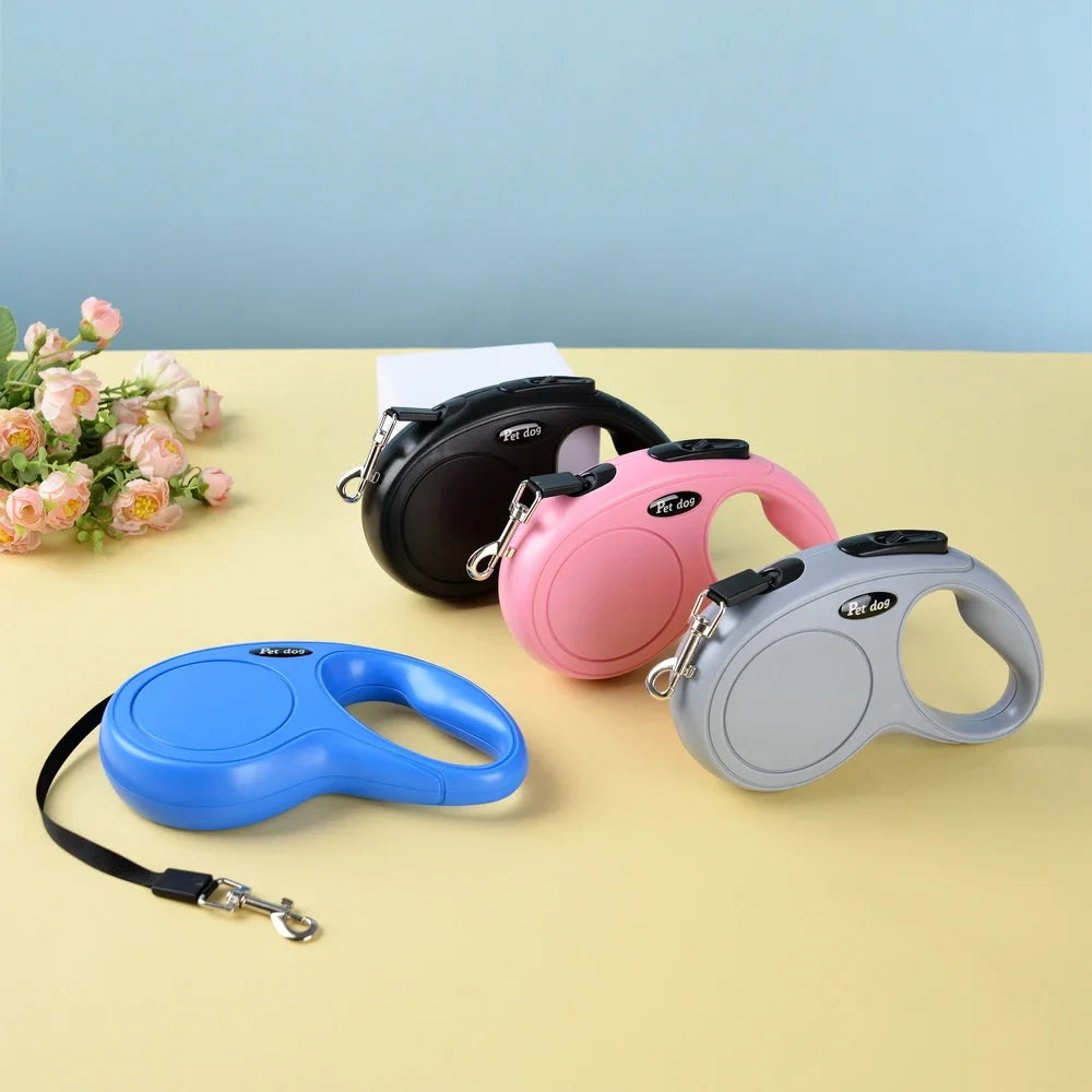 Retractable Dog Leash 3M 5M Strong Pet Lead Automatic Extendable Strap for Small Medium Dogs Accessories Walking Puppy Lead Rope