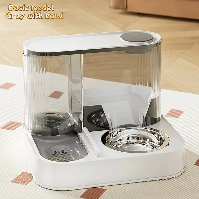 Automatic Feeder for Cats And Dogs with Water Fountain Large Food Storage Dispenser Pet Bowl Accessory for Puppies And Kittens