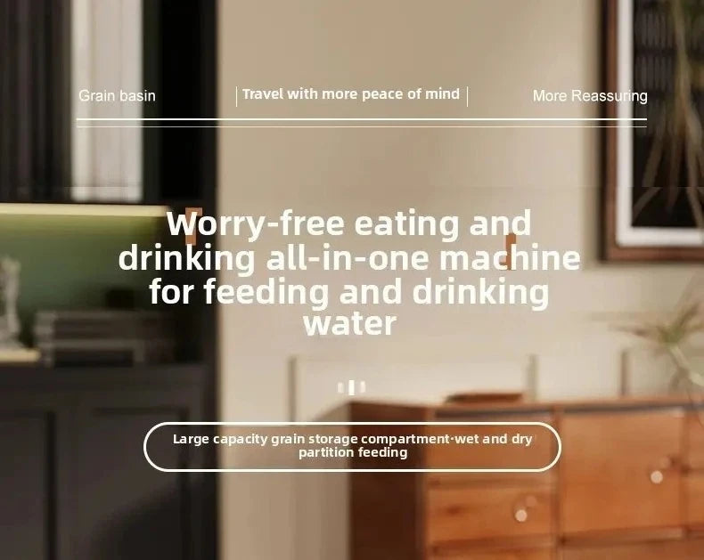 Large Capacity Pet Automatic Feeders and Water Dispensers, Suitable for Cats and Dogs
