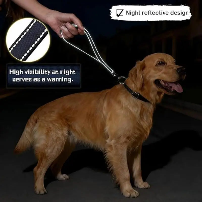 Dog Leash Short Dogs Leash Dog Chain Comfortable Handle Leashes For Large Medium Dogs Walking One Step Pet Chain