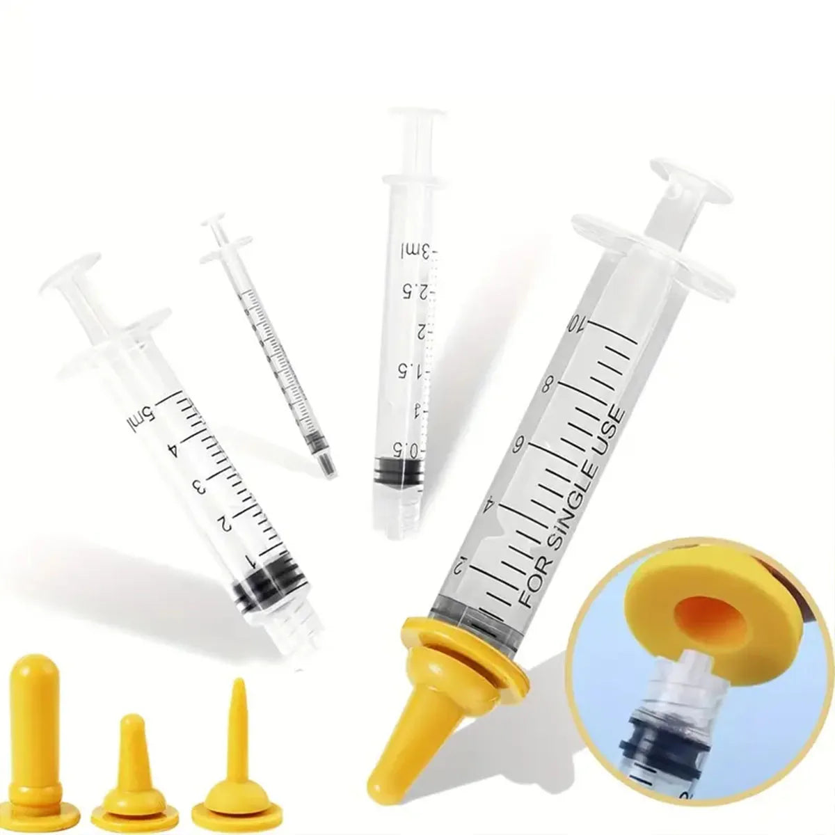 1 Set  pet feeding bottles, small pet feeders, dog and cat feeders, juvenile pet feeders, bottle and syringe type feeders