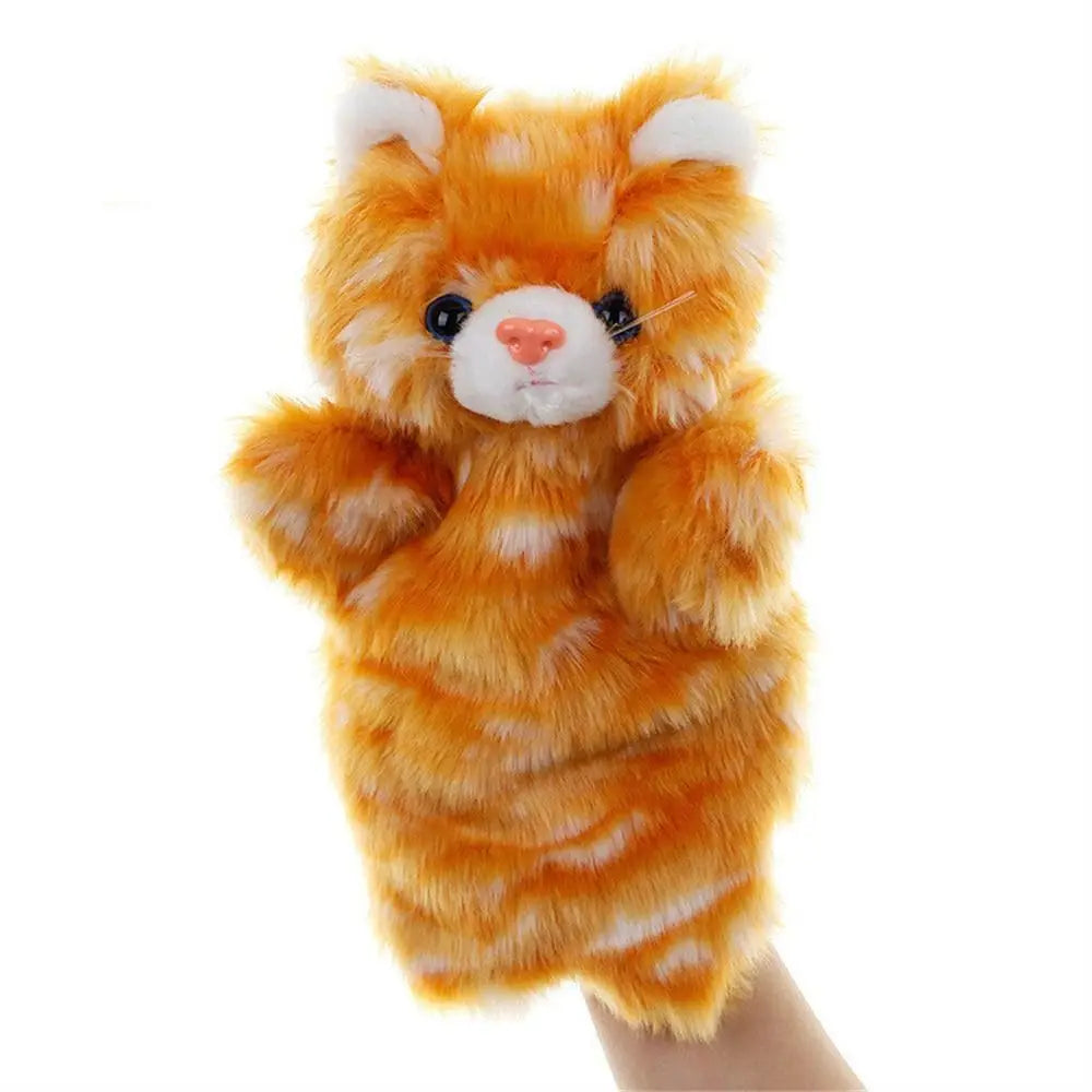 Animal Hand Puppet Cat Dolls Plush Hand Doll Puppets for Telling Story Cartoon Plush Toys